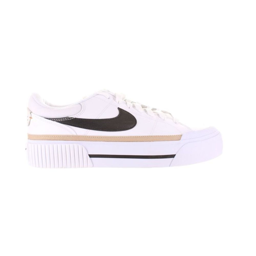 Nike White Black Tan Platform Sneakers
